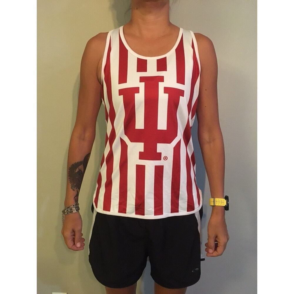 IU Tank Singlet Indiana University Hoosiers Women Candy Stripe NEW NWT XS